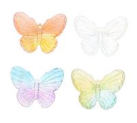 KONTONTY 20piezas Accesorios De Mariposas Diy Adornos Para Diademas y Pinzas Cabello