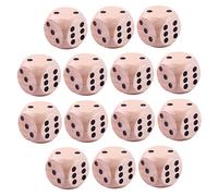 KONTONTY 24 Piezas Dados de Madera Dados en Blanco Dados del Juego de Mesa Dados de Juego estándar Dados de Colores Aprendiendo Cubos de Bolsillo Dices Juego de Mesa Suave Dices de Fiesta