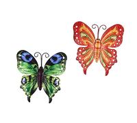 KONTONTY 2piezas Adorno De Mariposas Decoración De Pared De Metal De Hierro Forjado