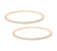 KONTONTY 2piezas Decorativo Con De Madera De Cuentas Rústica Para Dormitorio Infantil Con Aros Redondos y Decoración Bohemia Para Guardería