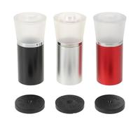 KONTONTY 3 Piezas Lupa Portátil de Joyero 10 Aumentos Lente de Metal Resistente para Probador de Joyas, Herramientas de Reparación de Relojes y Colección de Monedas, Color Negro, Rojo y