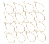KONTONTY 30 Piezas marco colgante hueco Hechizas encantos de la pulsera cuadrado accesorio de fabricación de joyas biseles para la fabricación de joyas de resina Aleación de zinc Dorado