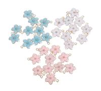 KONTONTY 30 Piezas Pétalo para encantos hechizas chicas accesorios joyería de bricolaje haciendo hallazgos colgantes de dijes de metal pequeño colgante de flor