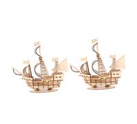 KONTONTY 3D de Madera y Niños de 8 a 10 Set de 2 de Barco de Decoración y Oficina
