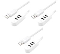 KONTONTY 3piezas Hub Multi- Extensión De Línea De Cargador Convertidor De Multi- para Ordenadores Portátiles y Dispositivos Móviles