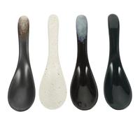 KONTONTY 4 Cucharas Soperas Varios estilos Diseño de Mármol de Cerámica Ligeras y Portátiles, Ideales para Sopa y Avena Hogar Varios estilos