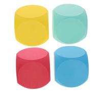 KONTONTY 4 Piezas Dados de Espuma pequeños Color Suave Bloques de Dados en para decoración Cubitos incluir Edificio Jumbo Largo Dados Gigantes Dados a Granel