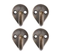 KONTONTY 4 Piezas Gancho para Sujetar la Ropa de Estilo Americano Vintage | Aleación de Zinc, Montaje en Pared, para Dormitorio y Decoración de Pared, Formato Punto