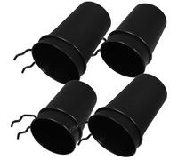 KONTONTY 4 Piezas Organizador de Pared, Caja de Tornillos Negra | Acero y Plástico, Montaje con Ganchos, Almacenamiento Modular para Taller, Piezas y Llaves