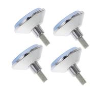 KONTONTY 4 Piezas Pies Ajustables Pies Niveladores Ajustables Pies Niveladores De Tocador Pies De Nivel De Mesa Almohadillas para Pies De Muebles Arrasamiento Acero Inoxidable Cromado Plata