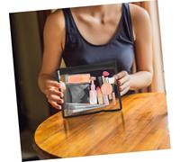 KONTONTY 4 Piezas Transparente PVC con Neceser Multiusos para Cosméticos Papelería y Viaje Organizador Práctico para Bolso Humedad y