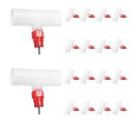 KONTONTY 40 bebederos automáticos para Pollos con TES de 1/2" - Bebedero automático para Pollos - Dispensador de Agua para Granjas, Ideal para Aves de Corral