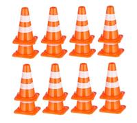 KONTONTY 40 Piezas Juguetes cognitivos de tráfico Mini Cono Mini señal de Barricada Conos para el fútbol Conos para Entrenamiento Deportivo Juguetes de obstáculos el plastico Naranja