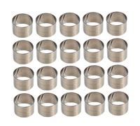 KONTONTY 40 Piezas Papa anillo chapa de acero broches de pulsera banda equipo juguete lentejuela telar toys pulseras a granel kit de pulseras bofetadas Acero inoxidable Golden