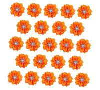 KONTONTY 40piezas Flores De Cinta Adornos De Rhinestone Para Diademas y Clips Para Cabello Apliques Decorativos Para Manualidades y Costura