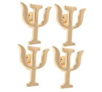 KONTONTY 4piezas Broches De Letras Griegas Para Psicólogos Pin Elegante De Aleación Para Mujeres Decorativas De Para Profesionales Mental