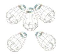 KONTONTY 5 piezas Protector de Bombillas Metálico para Lámparas de Marco de Pantalla para DIY Compatible con Bombillas Estándar Diseño Resistente y Antioxidante para Decoración de Salones