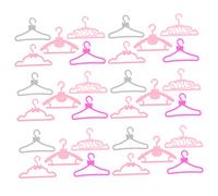 KONTONTY 50 Pcs Colgador De Muñecas Mini Perchero Colgador De Ropa De Muñeca Soporte En Miniatura Soporte De Vestido para Muñeca Perchas para Ropa De Muñecas Perchas De Alambre El Plastico