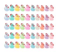 KONTONTY 50 Piezas De Patito Amarillo Luminoso Navideño Decoración para El Hogar Casa De Muñecas Granja Jardín Accesorios Figuras Que Brillan En La Oscuridad Figuras De Resina