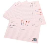 KONTONTY 50 Piezas Tarjetas de Recetas Compactas Tarjetas de Notas de Comida de Papel Beige, Resistentes Tinta, para Cocina y Estudio