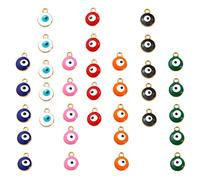KONTONTY 50piezas Dijes De Ojos Maléficos De Aleación Para Fabricación De Joyas Abalorios Diy Para Collares Pulseras y Pendientes