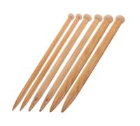 KONTONTY 6 Piezas Agujas de Madera Extra para Tejer Mano Puntas Rectas Herramientas DIY para Proyectos con Gruesa para Mantas y Manualidades