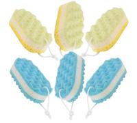 KONTONTY 6 Piezas Esponja de Ducha Exfoliante Corporal Diseño de Tres Capas, Portátil y Amigable Piel, Adecuado para Uso en Gimnasio y Viajes
