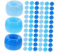 KONTONTY 600 Piezas Cuentas Espaciadoras Acrílicas Sueltas de Barril Grande Colores Azul Azul Real y Lago para Fabricación de Joyas y Manualidades Diy