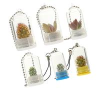 KONTONTY 6piezas Llaveros Vaso para Propagación De Decoración Transparente para y Flores Accesorio Colgante para Claves y Decoración del