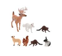 KONTONTY 7 Piezas Modelo De Animal Salvaje Estatuas De Animales Salvajes Animales del Bosque Figuritas Juguetes Figuras De Criaturas del Bosque Juguete De Vida Silvestre El Plastico