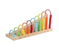 KONTONTY Ábaco Educativo de Madera, Herramienta de Aritmética Mental Cuentas Multicolores, 1 Unidad, Juguete Didáctico para Desarrollo Temprano y Aprendizaje Matemático