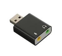 KONTONTY Adaptador De Audio USB con Salida De Micrófono y Auriculares Diseño Compatible con Pc y Portátiles Tecnología De Sonido Dinámico para Películas