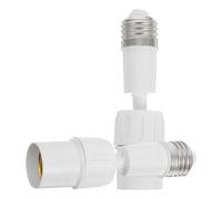 KONTONTY Adaptador Portalámparas E27 2 Piezas, Extensor Flexible para Bombillas Led, Conversor Multidireccional para Iluminación Doméstica, Extensión Ajustable para Lámparas Hogar