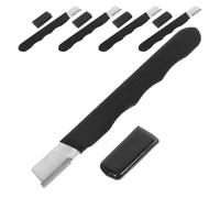 KONTONTY Afilador de Cuchillos y Tijeras para Jardín Portátil 5 Piezas Negro, Herramienta Afiladora Multifuncional para Podadoras, Cortasetos y Cuchillos de Cocina, Uso Doméstico