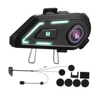 KONTONTY Auriculares Inalámbricos para Casco De Motocicleta con Micrófonos Dual Resistente Al Agua Y Compatibilidad Mejor Visibilidad Y Comunicación Clara para Rutas Nocturnas