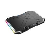 KONTONTY Base Refrigerante para Portátil con Ventilador Silencioso y Control Táctil Soporte Ajustable para Columna Iluminación RGB Colorida de Carcasa para Disipación Rápida Compatible con