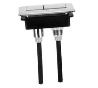 KONTONTY Botón de Descarga Doble para Cisterna de Inodoro Botón Pulsador Rectangular Instalación Abs Resistente la Deformación para Accesorios de Tanque de Agua