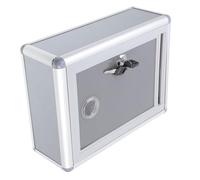KONTONTY Buzón Metálico Colgante Mediano para Oficina con Ranura Amplia y Cerradura Caja de Resistente y Prueba de Agua para Comentarios Anónimos Negocios