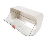 KONTONTY Caja de Almacenamiento y Tapa Clara de Pared 2 Compartimentos | Plástico Blanco, Instalación sin Taladro, Diseño, para Bolas de Algodón y Objetos Pequeños