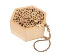 KONTONTY Casa De Abejas De Madera Exterior Hotel De Insectos Diseño Multifuncional para Atraer y Abejas como Comedero para Aves Fácil De Instalar y Mantener