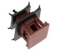 KONTONTY cenador para pecera Estatua del jardín Zen esculturas de pagodas decoración Adornos Kiosko Acuario Pagoda estatuillas de Pagoda el plastico Light Brown