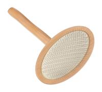 KONTONTY Cepillo Cardador para Fieltrar con Aguja, Herramienta Manual de Fieltro con Mango de Madera Ergonómico, Tamaño Pequeño Ovalado, Adecuado para Artesanía y Cuidado de Lana,