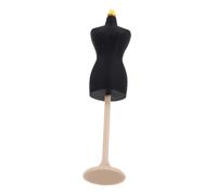 KONTONTY Colgador De Maniquí De Muñeca Pequeño Soporte De Maniquí Mini Modelo De Ropa De Muñeca Pantalla De Ropa En Miniatura Puesto De Vestimenta De Muñecas Mini Maniquí Negro Pla