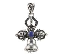 KONTONTY Colgante de Cruz Vajra para Joyería Diy Amuleto de Decoración Accesorio para Collares y Pulseras Color Azul