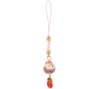 KONTONTY Colgante de Gato Suerte de Cerámica Rosa Decoración Creativa para Mochilas y Llaveros Accesorio DIY con Significado de Prosperidad y Buena Fortuna