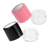 KONTONTY Contenedor Reutilizable para Polvos Sueltos con Espejo y Aplicador de Esponja, Caja de Plástico Rellenable para Champú Seco, Adecuado para Viajes y Fiestas, 2 Piezas
