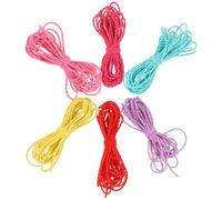 KONTONTY Cordón Elástico para Cabello Multicolor 6 Piezas 5 M Cada Uno Cuerda para Pulseras y Abalorios DIY Accesorios para Trenzas y Joyería Manualidades Cuerda Resistente y Flexible