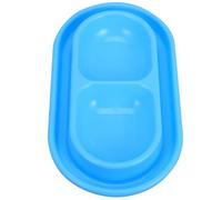 KONTONTY Cuencos para Perros Pequeños y Gatos Diseño Antihormigas, Soporte Elevado Antiderrame, Tazón Doble de Plástico PP para Uso Exterior en Mascotas Pequeñas y Medianas