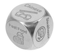 KONTONTY Dados de Decisión de Comida de Metal Cubo Decisor de Comidas Reutilizable para Dilemas Gastronómicos Reuniones y