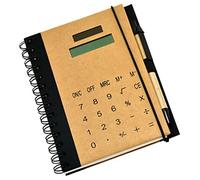 KONTONTY de Notas Multifuncional con Calculadora Solar Cuaderno de Escritura Compacto para Estudiantes Oficina y Accesorio Práctico para y Cálculos Rápidos